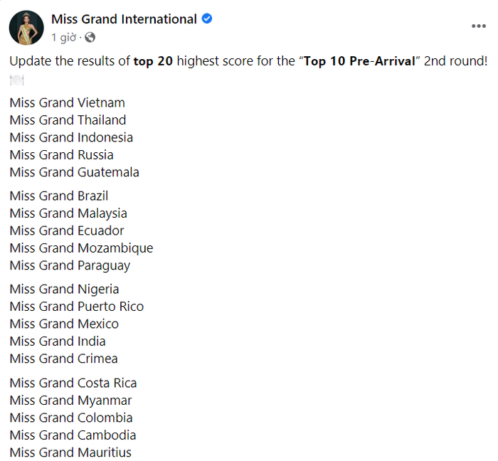 Hiện tại, đại diện Việt Nam đã vượt mặt Thái Lan và Indonesia để giành ngôi đầu bảng.