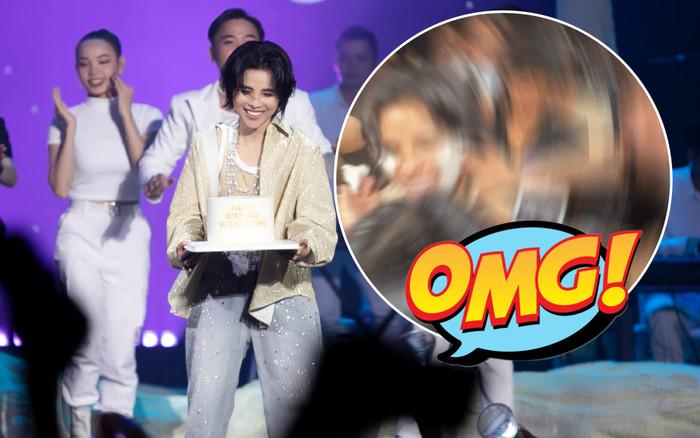 Cái kết 'đắng lòng' cho Vũ Cát Tường khi mải mê trét bánh kem khán giả tại Birthday Concert Ảnh 2