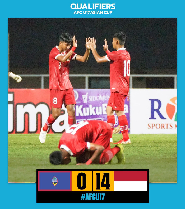 Sau khi xảy ra sự kiện đau lòng vào hôm 1/10, U17 Indonesia phải đá không khán giả nhưng thắng đậm 14-0 trước Guam.