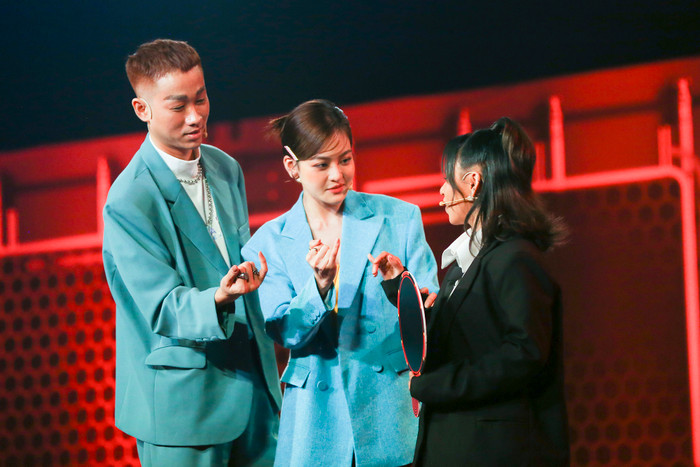 Bộ ba khách mời Hải Triều - Thùy Anh - Ngọc Phước (từ trái sang).