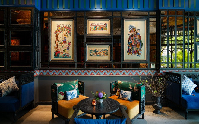 Bên trong khách sạn 'di sản' sở hữu tuyệt tác bức tranh Hàng Trống lớn nhất Việt Nam Ảnh 2