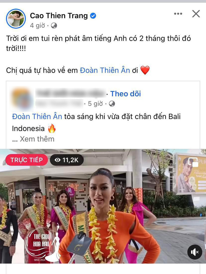 Cao Thiên Trang tự hào khi Thiên Ân bắn tiếng Anh như gió, thần thái tự tin