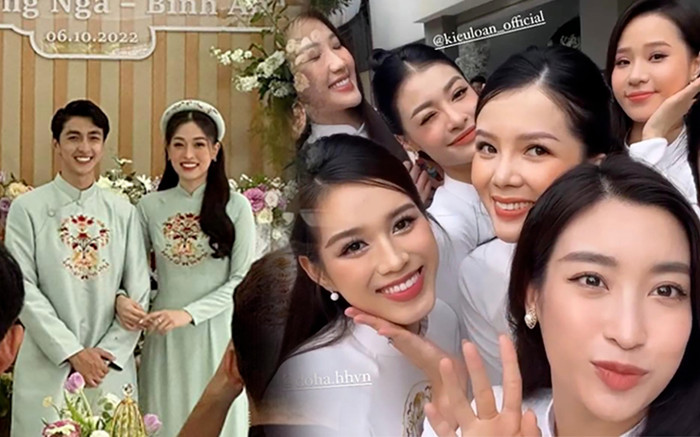 Ngày vui của Bình An - Phương Nga: Dàn 'bê tráp' sang xịn mịn, toàn hoa hậu hạng A của Vbiz Ảnh 2