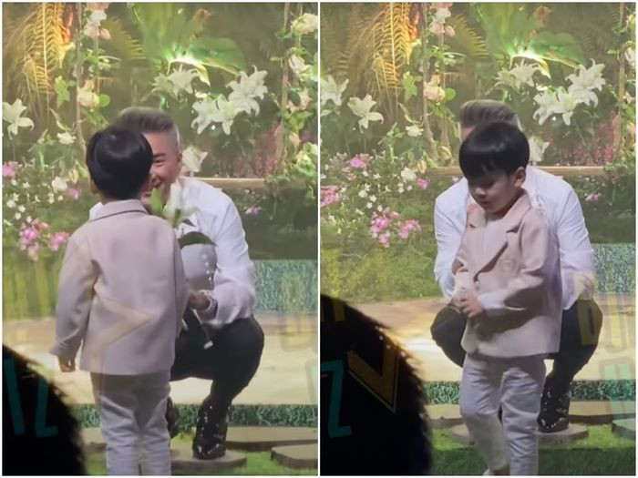 Bé Polo Huỳnh và ca sĩ Đàm Vĩnh Hưng trong bữa tiệc sinh nhật ngày 5/10.