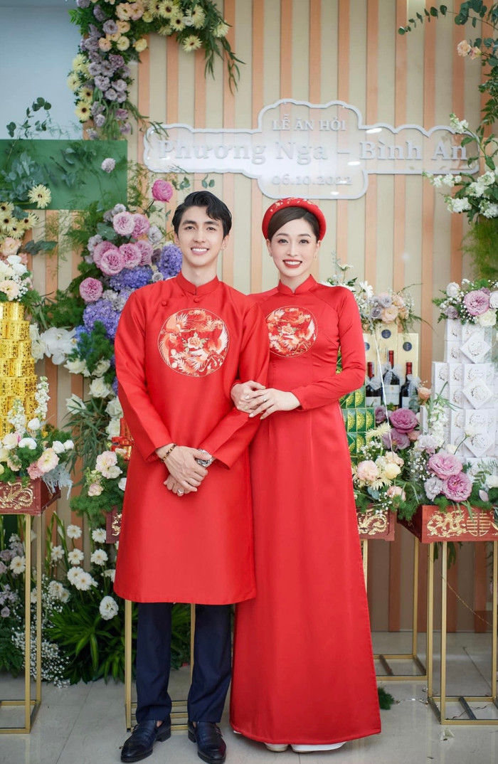 Ngày 6/10, Bình An - Phương Nga chính thức tổ chức lễ ăn hỏi.