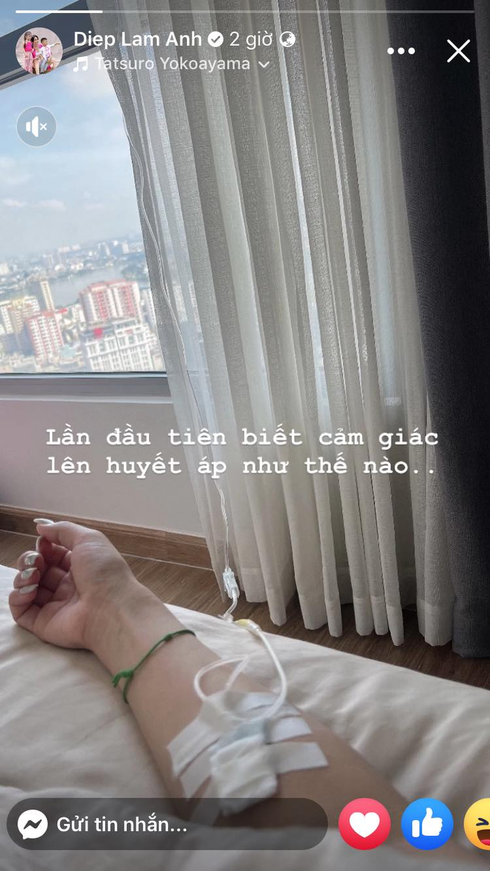 Diệp Lâm Anh nhập viện vì tăng huyết áp khi biết mọi chuyện.