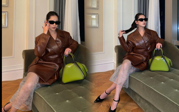 Chi Pu kín đáo đến lạ, hoá cô gái sành điệu dát hàng hiệu đắt tiền Ảnh 2