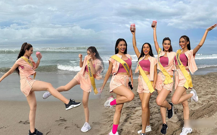 Quên đôi chân đau, Thiên Ân mải mê đùa nghịch với bạn thi: Sao chị hứa sẽ không 'quậy' nữa? Ảnh 2