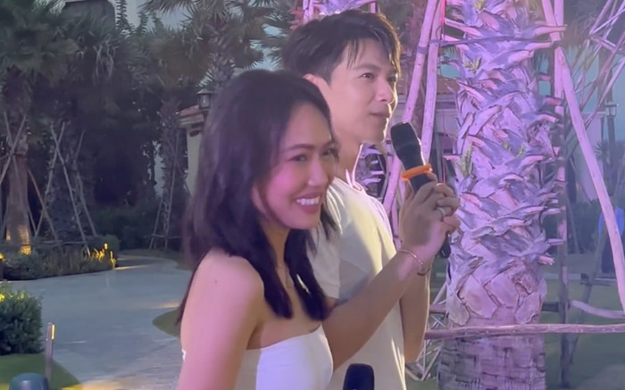 Diệu Nhi - Anh Tú tự làm MC cho tiệc chia tay độc thân, cách xưng hô của đàng trai khiến chị em đổ gục Ảnh 2