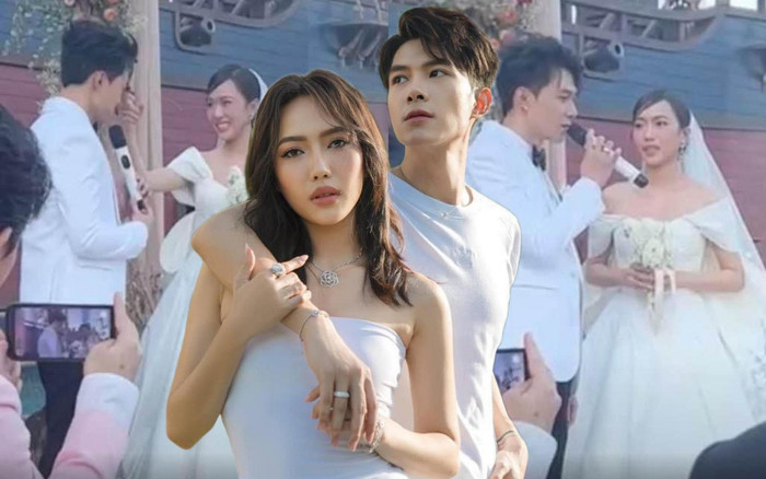Diệu Nhi hát 'Thuyền hoa' vang vọng trong đám cưới với Anh Tú: 'Làm cô dâu vẫn không quên tấu hài' Ảnh 2