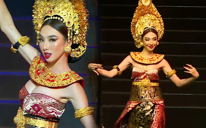 Nhan sắc hoàn hảo đến từng 'milimet' của Thuỳ Tiên khi làm vedette: Mr.Nawat sao nỡ tháo vương miện? Ảnh 2