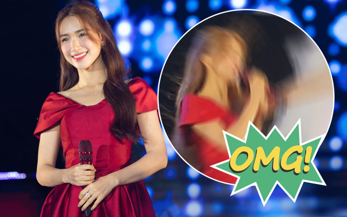 Bị khói lạnh phun sát mặt trên sân khấu, Hòa Minzy vẫn 'tỉnh bơ' biểu diễn Ảnh 2