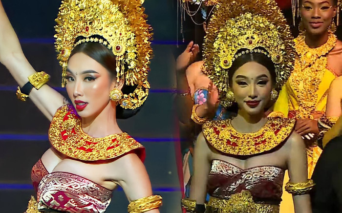 Đang hóa thân thành thiếu nữ Indo cực nuột, Thùy Tiên bỗng bị đèn sân khấu 'hại' khiến fan khóc ròng Ảnh 2