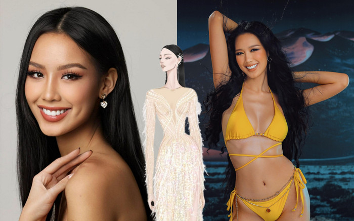 Lộ diện thiết trang phục dạ hội của Bảo Ngọc trong đêm chung kết: mẫu 1 khoe chân dài 1m85 Ảnh 2