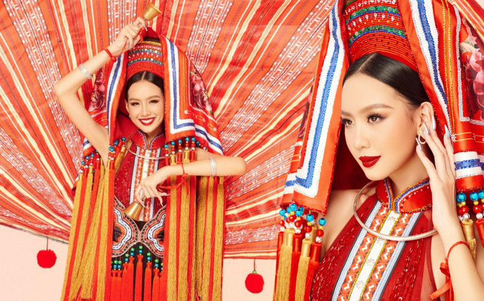 Á hậu Bảo Ngọc trong bộ trang phục truyền thống 'Cô em Dao đỏ', thể hiện nét văn hóa đa sắc tộc Ảnh 2