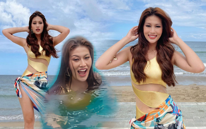 Khoảnh khắc tinh tú ngàn sao của Thiên Ân khi rơi xuống hồ: Cười tươi rói, nắng chói hơn mùa hè Indonesia Ảnh 2