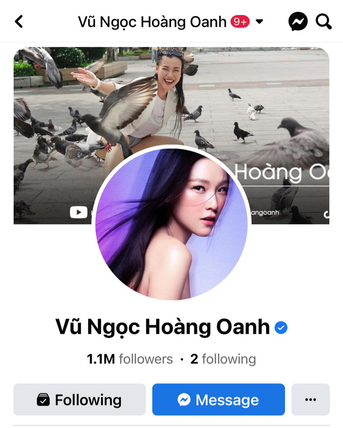MC Hoàng Oanh háo hức khoe ảnh fanpage khi gặp sự cố: 'Dạ em xin được chụp lưu niệm chiếc Fanpage 1 triệu 1 lượt theo dõi trước khi về số sàn 9 nghìn ạ. Cám ơn những ai đã yêu thương em, chúng ta luôn ở trong tim nhau'