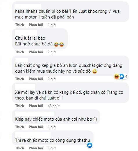 Cư dân mạng bày tỏ sự thích thú trước phản ứng 'dở khóc dở cười' của Tiến Luật. Đồng thời một số người đều hy vọng vết bỏng của Thu Trang sẽ sớm lành lặn