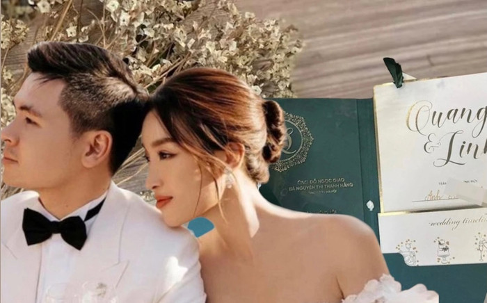 Trước thềm hôn lễ, thiệp cưới Đỗ Mỹ Linh và con trai bầu Hiển được hé lộ Ảnh 2