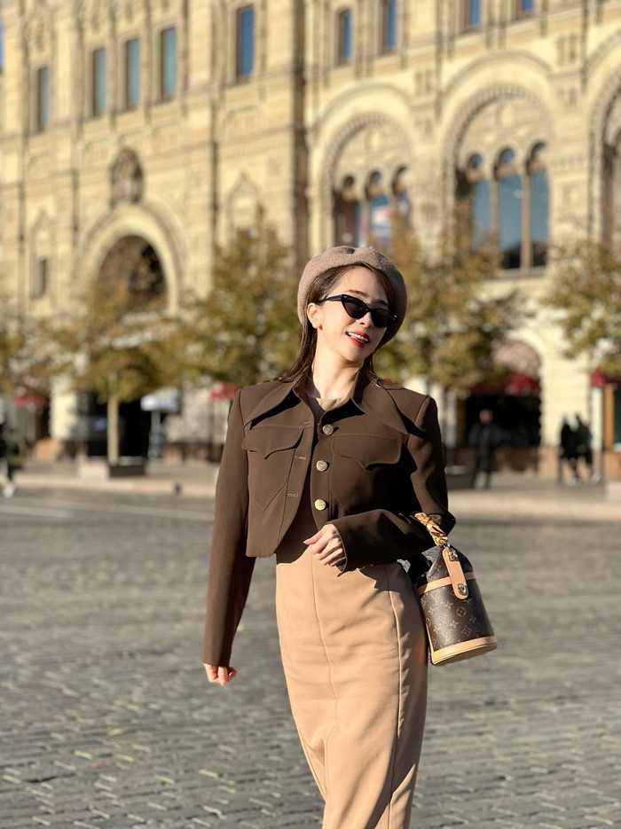 Quỳnh Nga chia sẻ hình ảnh ở trời Tây.