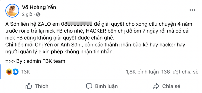 Hacker đăng bài viết thách thức Võ Hoàng Yến: 'Hacker chị dở òm, 7 ngày cũng không giải quyết được' Ảnh 3