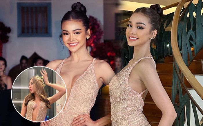 Hoa hậu Hoà bình Engfa Waraha 'học theo' Thuỳ Tiên hở bạo: Độ 'mlem' đố ai qua mặt Ảnh 2