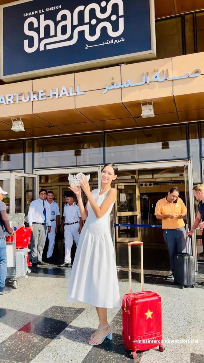 Bảo Ngọc diện váy trắng tinh khôi, bịn rịn chia tay bạn bè quốc tế: Về đi em, triệu fan Việt đang chờ Ảnh 2