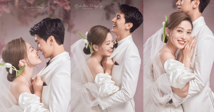 Bộ ảnh cưới khoe visual cực ngọt ngào của cặp đôi