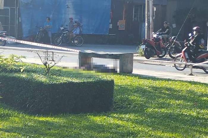 Hiện trường phát hiện thi thể nạn nhân. Ảnh: PLO