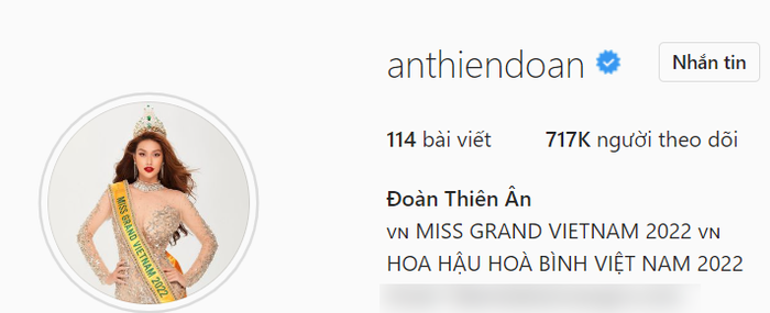 Ban đầu, Thiên Ân chỉ sở hữu 538 người theo dõi. Nhưng sau khi thi đấu tại Indonesia thì con số này đã lên đến hơn 700 nghìn.