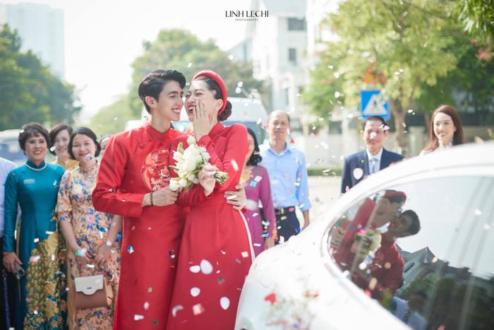 Lễ ăn hỏi của cả hai đã được diễn ra trong không khí đầm ấm, hạnh phúc