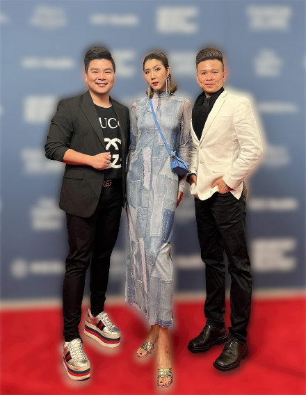 Ngọc Quyên, chụp cùng Tân Hy Khánh và Thiện Phạm.