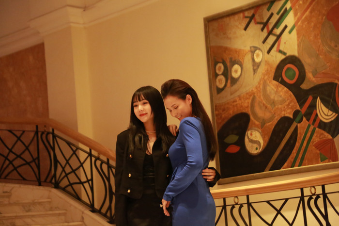 Lã Thanh Huyền và Quỳnh Kool có mặt từ sớm để chung vui với Bình An