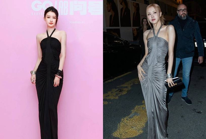 Rosé và 'bà mẹ 1 con' Tôn Di khi diện chung một chiếc váy body.