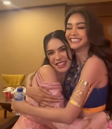 Engfa xúc động ôm chặt 'người yêu' tại hậu trường sau 18 ngày xa cách vì bận thi Miss Grand Ảnh 1