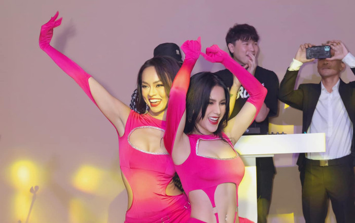 Diệp Lâm Anh và Mai Ngô khi chung một khung hình: Hồng toàn tập, body 'chặt chém' từng cen ti mét Ảnh 2