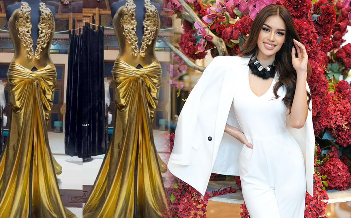 Miss Grand Philippines nhá hàng váy dạ hội đêm chung kết: Mang logo Miss Grand liệu có 'giật crown'? Ảnh 2