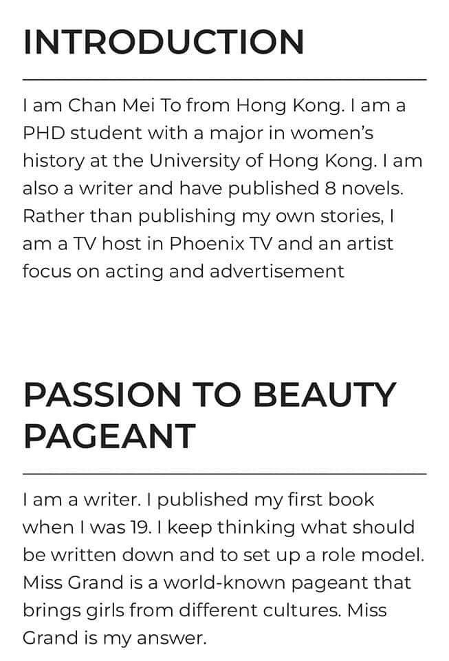 Cô là nhà văn và đã xuất bản 8 cuốn tiểu thuyết, ngoài ra còn đang theo học tiến sĩ.