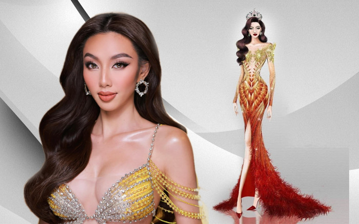 Váy dạ hội final walk của Thùy Tiên: Tự hào quá Queen Tiên ơi - hãnh diện quá Việt Nam ơi Ảnh 2