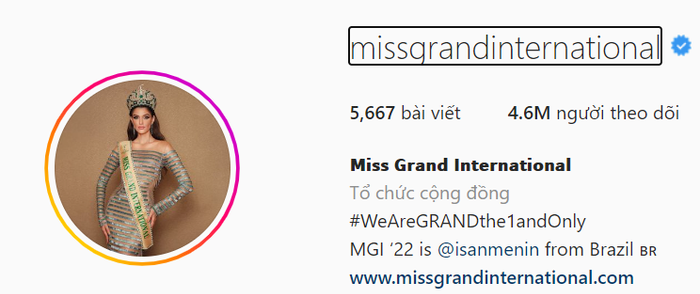 Miss Grand International đã giảm gần 2 triệu lượt theo dõi trong chưa đầy 24h.