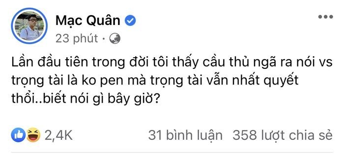 Minh Vương nói không bị phạm lỗi, trọng tài vẫn bắt phạt đền cho HAGL? Ảnh 1