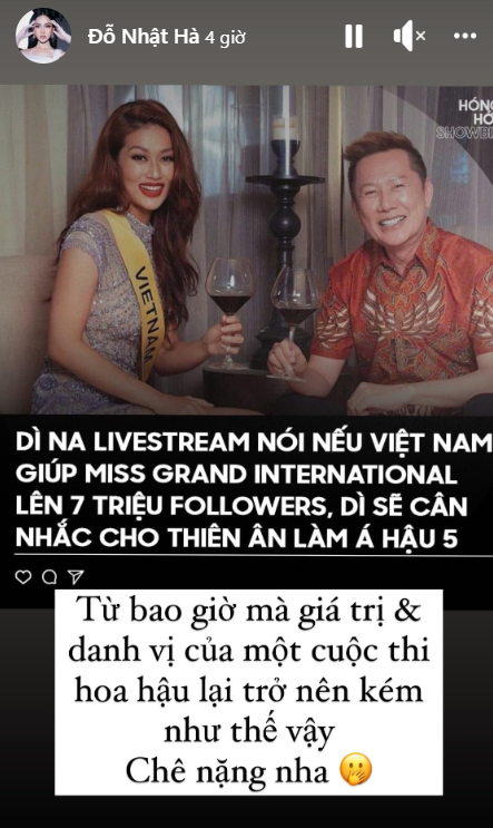 Quá bức xúc, Đỗ Nhật Hà lên tiếng 'chê' Miss Grand: Giá trị của cuộc thi Hoa hậu đã 'xuống cấp' Ảnh 2