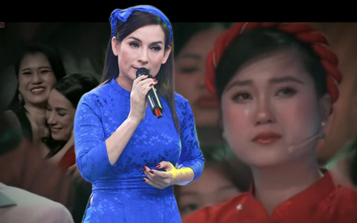 Lâm Vỹ Dạ bật khóc khi thấy cố ca sĩ Phi Nhung xuất hiện trên sân khấu Ảnh 2