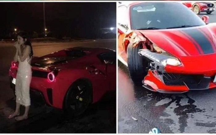 Phía sau hình ảnh cô gái trong khoang lái vụ siêu xe Ferrari va chạm với xe máy khiến 1 người tử vong Ảnh 2