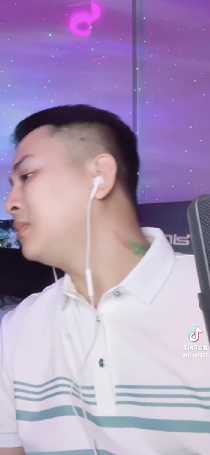 Hoài Lâm trên một livestream mới đây.