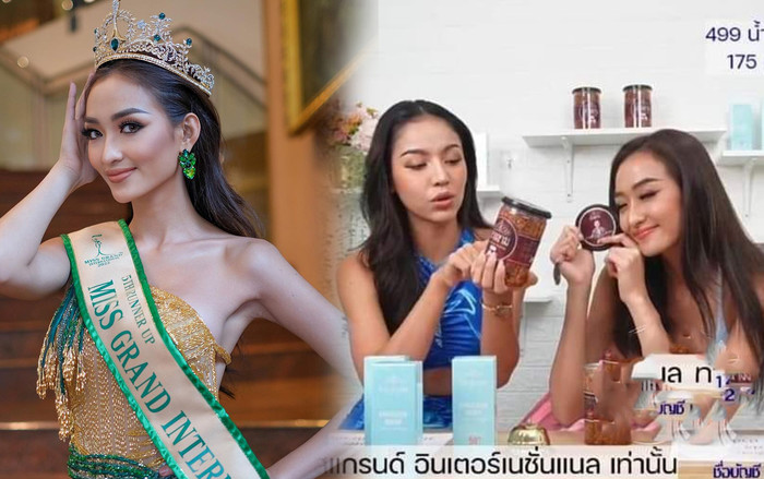 Vừa đến Thái Lan, Á hậu 5 Campuchia phải livestream... 'bán khô' cho thương hiệu của ông Nawat Ảnh 2