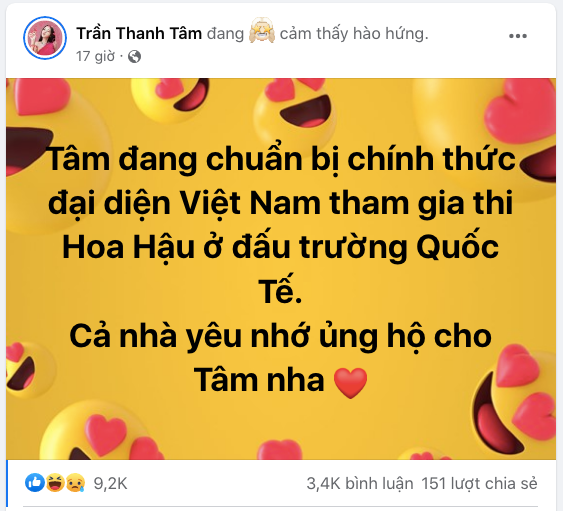 Người đẹp đã chỉnh sửa lại dòng trạng thái để tránh gây hiểu lầm.&nbsp;