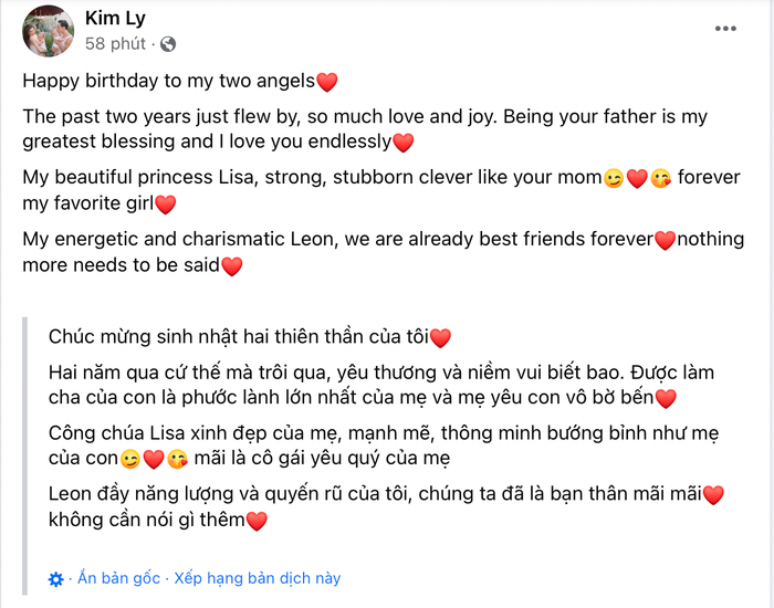 Hà Hồ và Kim Lý ngọt ngào chúc sinh nhật Lisa - Leon, biểu cảm 'tấu hài' của 2 nhóc tỳ chiếm spotlight Ảnh 2