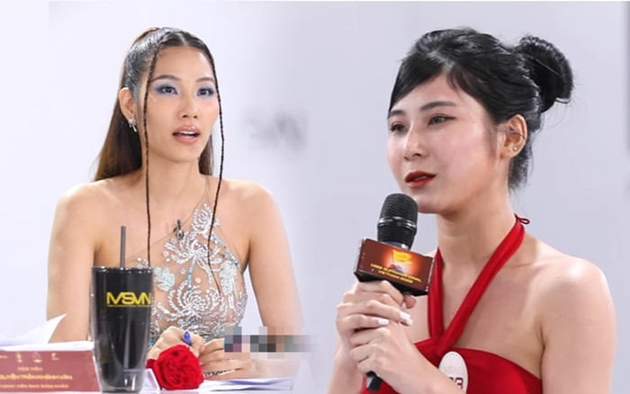 Thí sinh Miss Supranational Vietnam phản ứng thế nào khi giám khảo Hoàng Thùy hỏi khó vấn đề nghề nghiệp? Ảnh 2