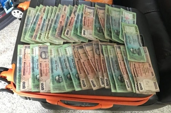 Số tiền được tìm thấy trong chiếc vali 
